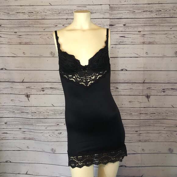 Vintage Victoria secrets Lace shapewear dress bundle of 2 in black & white 32 B - Picture 4 of 12